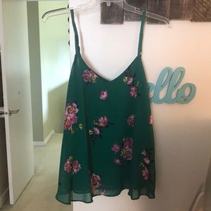 Torrid green floral tank